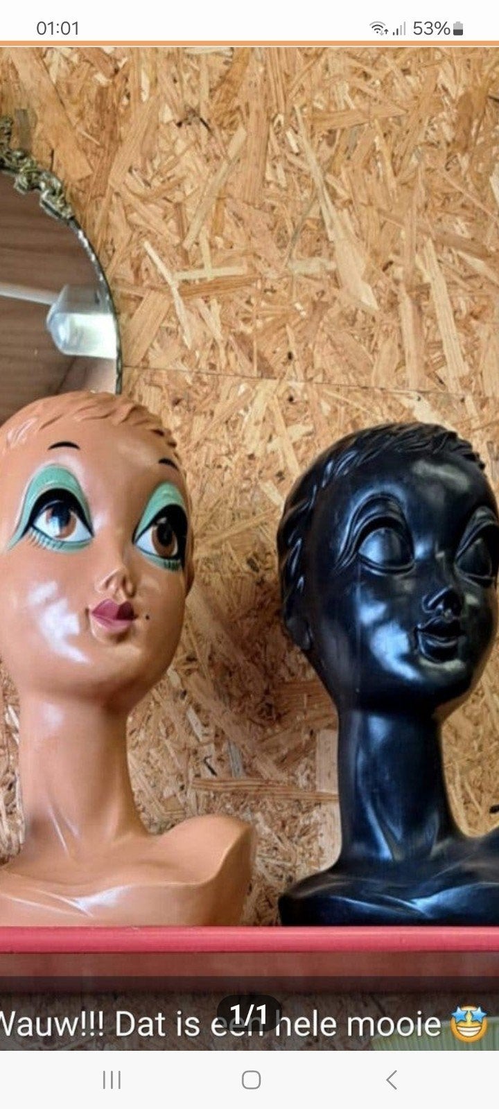 Vintage Mannequin Hoofden - Uniek Decoratiestuk, Ophalen of Verzenden