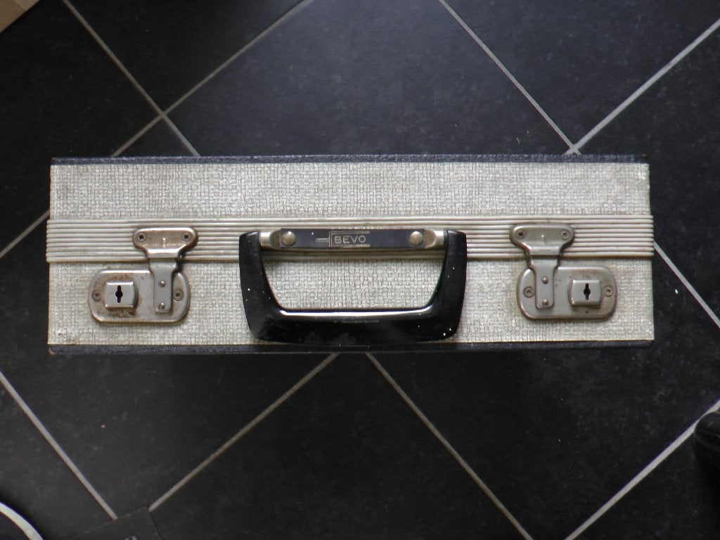 Platenkoffer harmonica model kleur grijs, Ophalen of Verzenden, Gebruikt, Overige merken