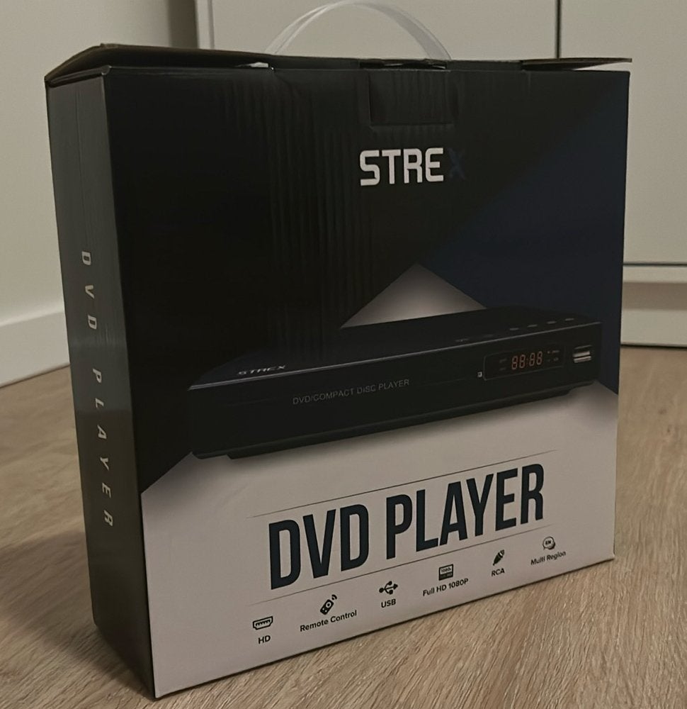 Nieuw: Strex DVD/CD Speler met afstandsbediening en kabels, Ophalen of Verzenden, Nieuw, Dvd-speler, Overige merken