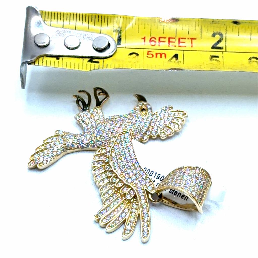Gouden Adelaar Hanger met Zirkonia - 14kt, Www.bredajuwelier.nl, Nieuw, Ophalen of Verzenden, Www.bredajuwelier.nl