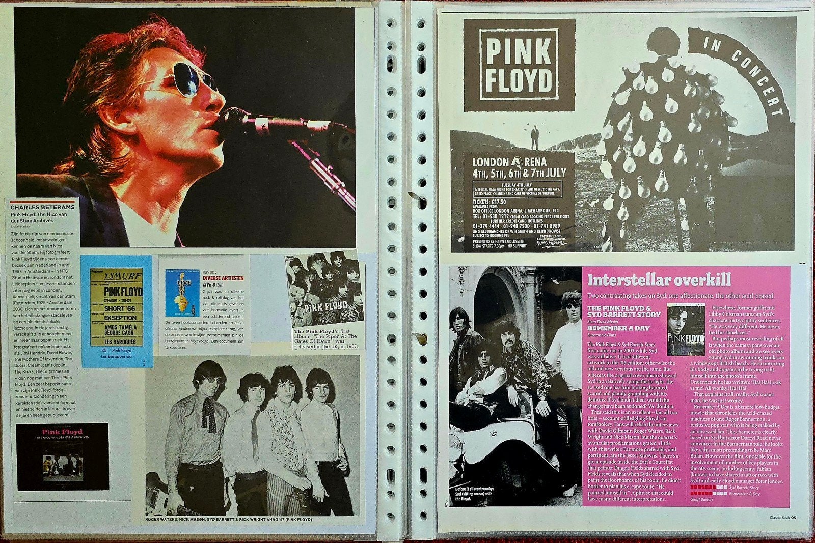 Pink Floyd Plakboek: 76 pagina's, 38 A4 mapjes., Ophalen of Verzenden, Zo goed als nieuw, Artiest, Diverse