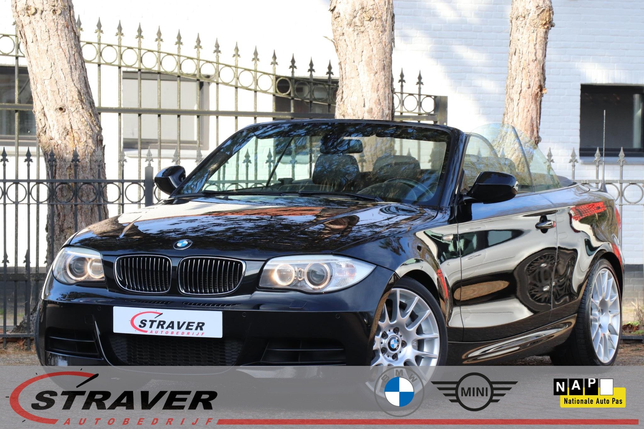 BMW 1-serie Cabrio 135i High Executive |Harman/Kardon |Elekt, Auto's, BMW, Euro 5, Gebruikt, Zwart, Cabriolet