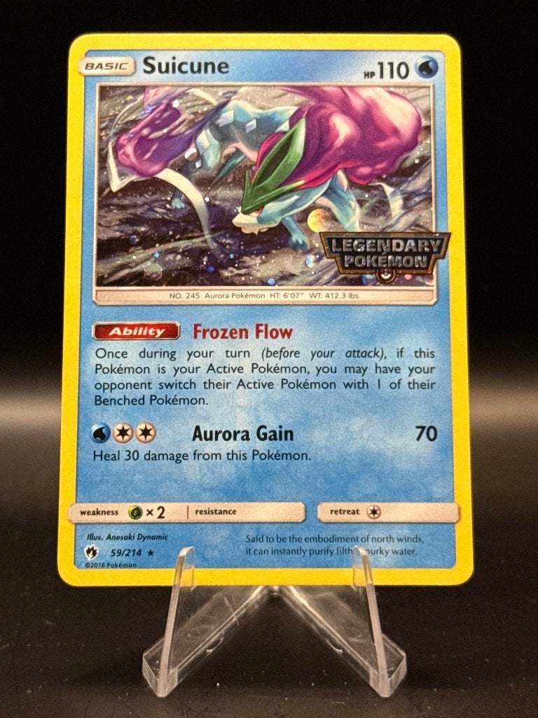 Suicune Stamped 59 Engels NM | Pokemon, Ophalen of Verzenden, Nieuw, Losse kaart
