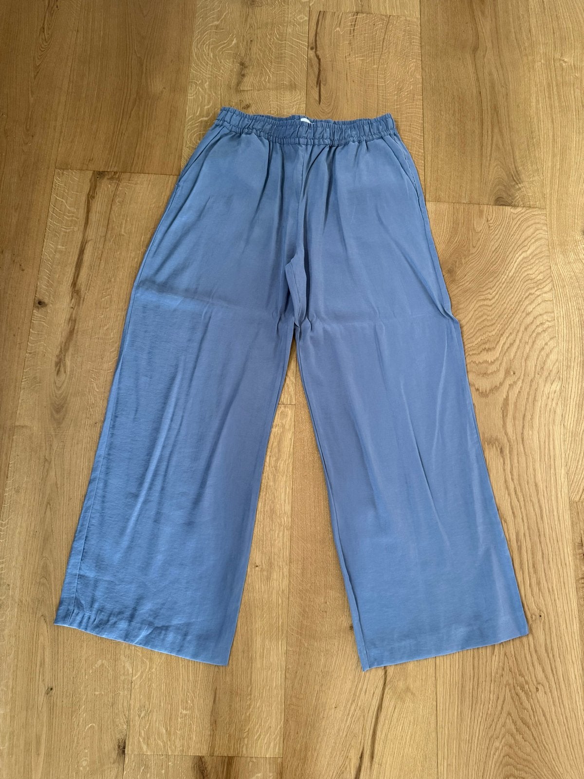 Zara Modal Wijde Pijpen Broek Maat L Blauw, Blauw, Maat 42/44 (L), Ophalen of Verzenden, Zo goed als nieuw