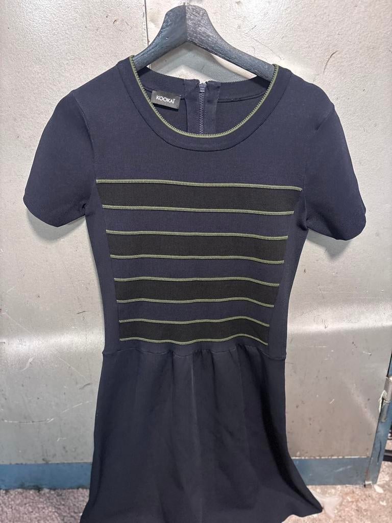 Kookai jurk met korte mouwen, Blauw, Ophalen of Verzenden, Knielengte, Maat 36 (S)