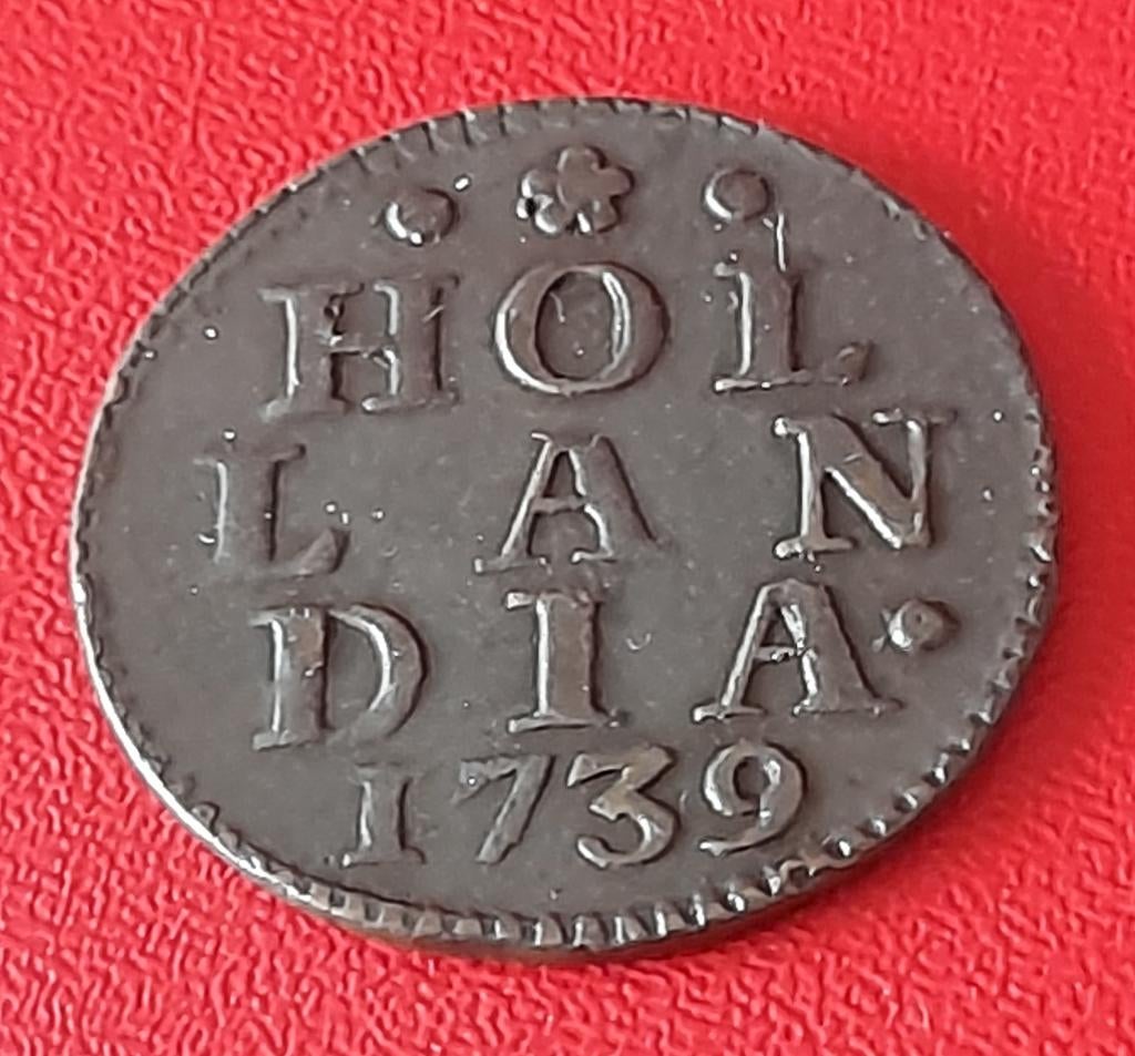 duit Holland 1739 (lot 2) Prachtige duit, Postzegels en Munten, Munten | Nederland, Ophalen of Verzenden, Vóór koninkrijk, Overige waardes