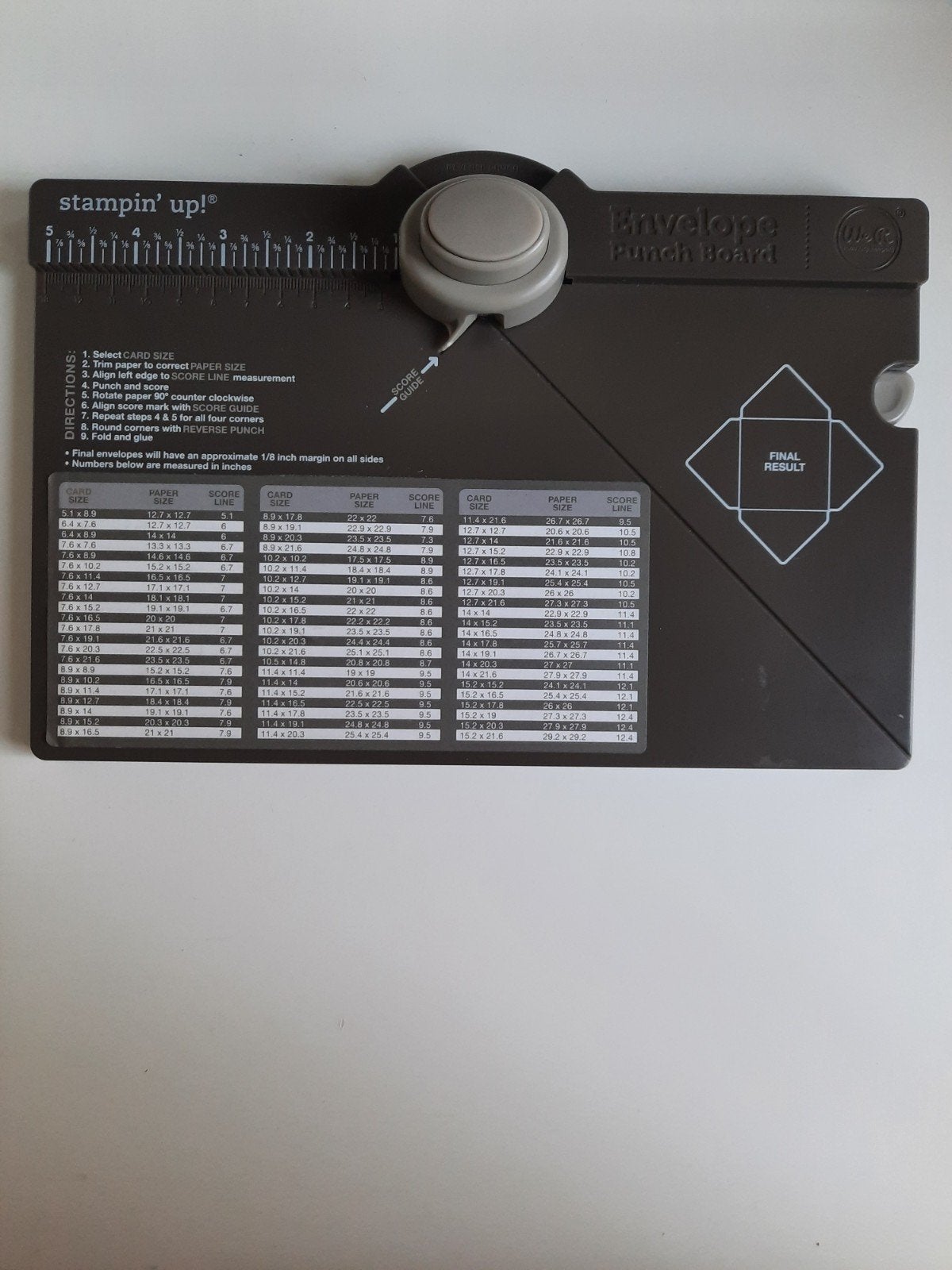 Stampin up envelope punch board, Verzenden