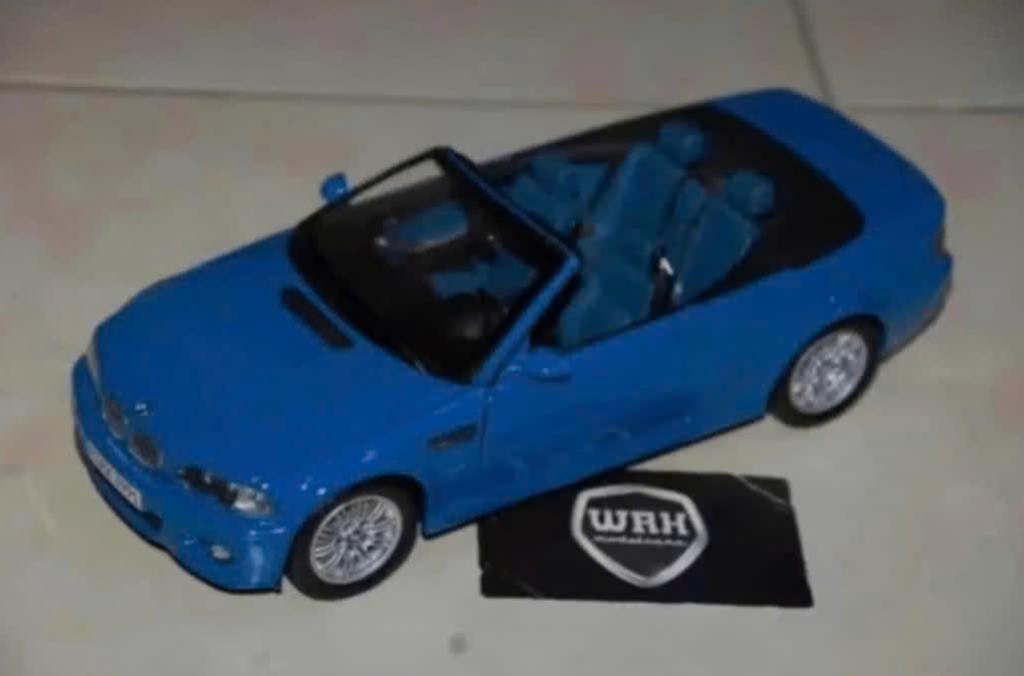 1:18 BMW M3 E46 CABRIO laguna seca blue Kyosho no box WRH, Verzenden, Zo goed als nieuw, Auto, Kyosho