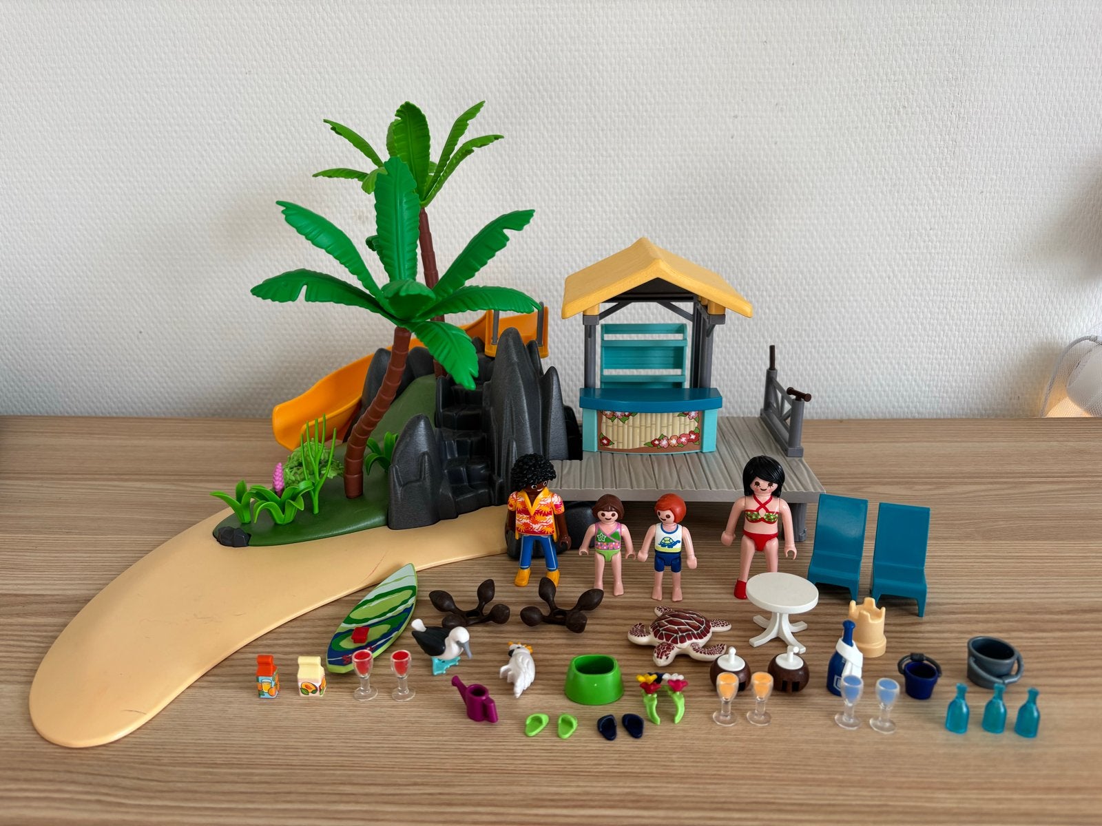 Playmobil Caribisch Eiland met Figuren en Accessoires, Gebruikt, Gebouw, Complete set, Ophalen of Verzenden
