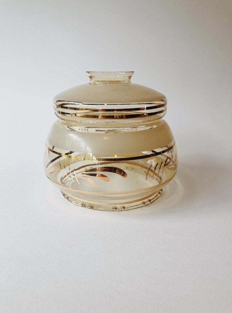 3X VINTAGE GLAZEN LAMPENKAP | GEEL, -, Ophalen of Verzenden, Glas, -