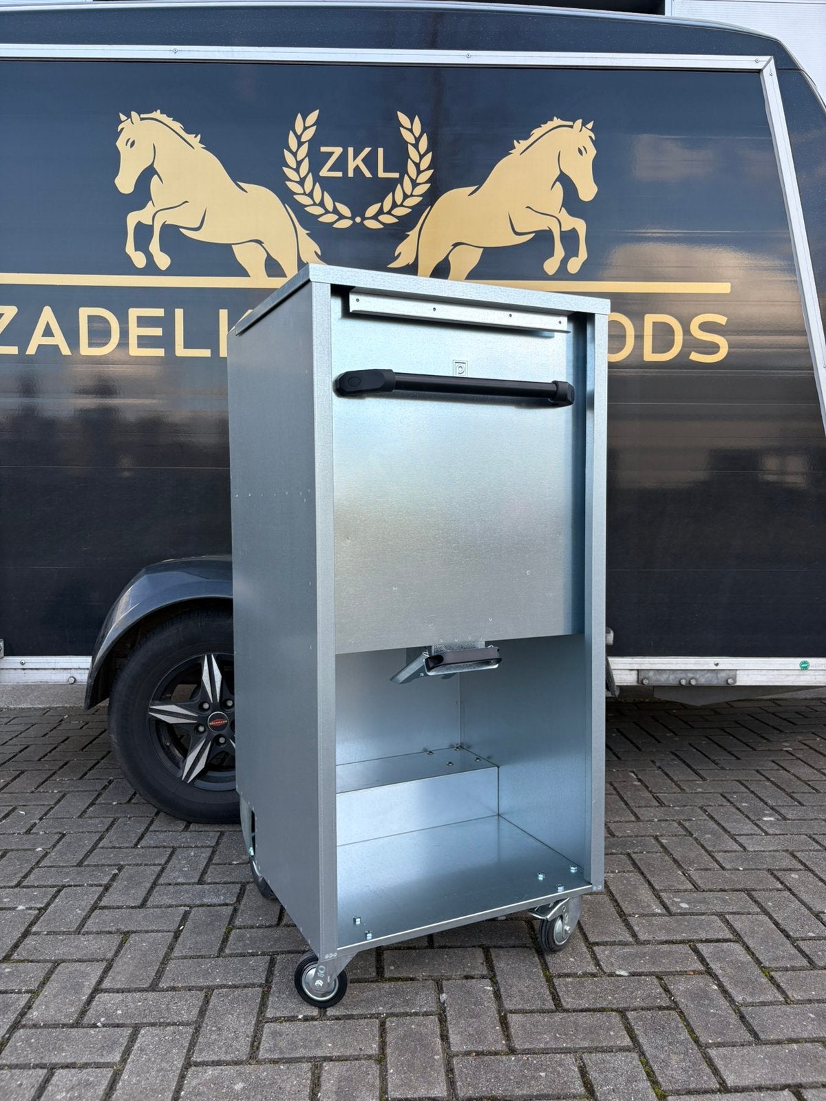 Mobiele Voersilo 150L Gegalvaniseerd | Verrijdbaar, Ophalen of Verzenden, Nieuw