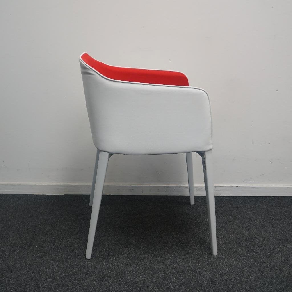 Pedrali Laja 885 Design Stoelen | Wit / Rood | Leer / Stof, Gebruikt, -, -, Ophalen of Verzenden