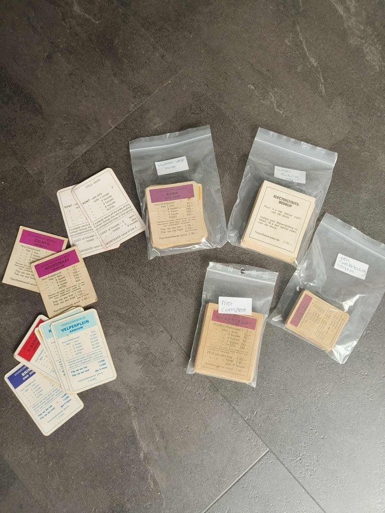 Monopoly onderdelen incomplete sets, Ophalen of Verzenden, Gebruikt