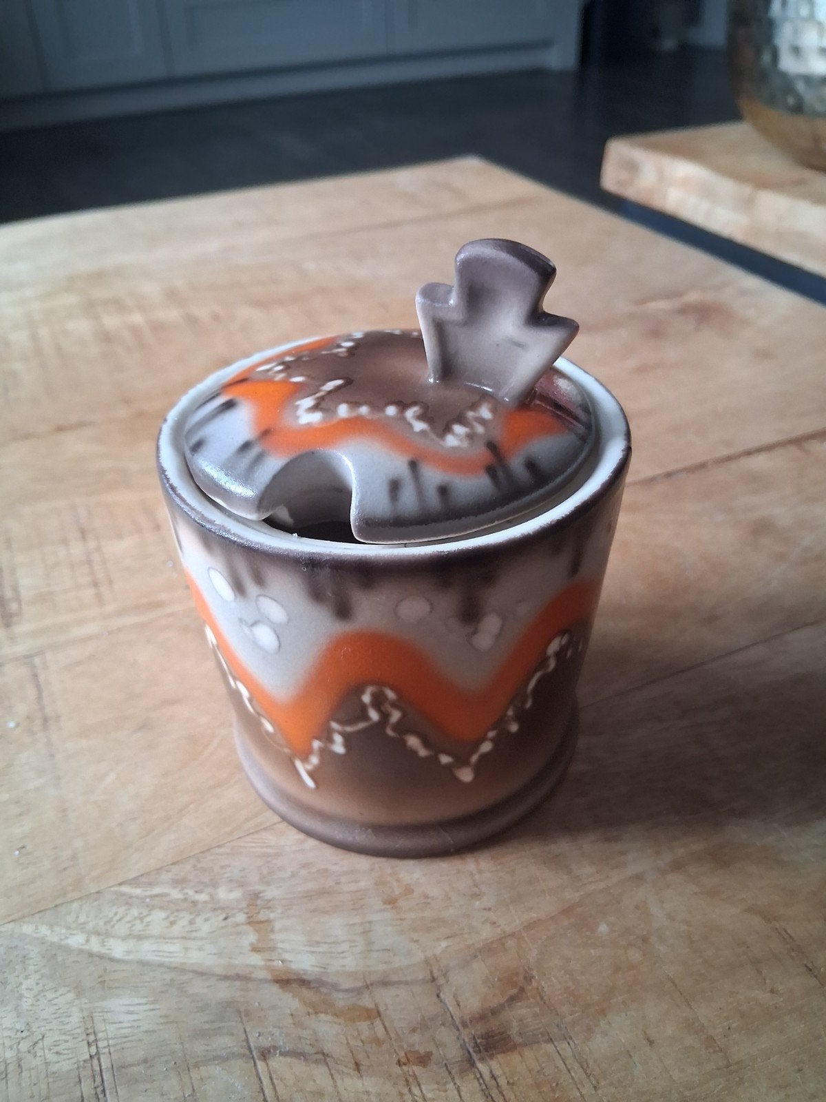 Retro jaren 70 suiker kopje met deksel, Ophalen of Verzenden