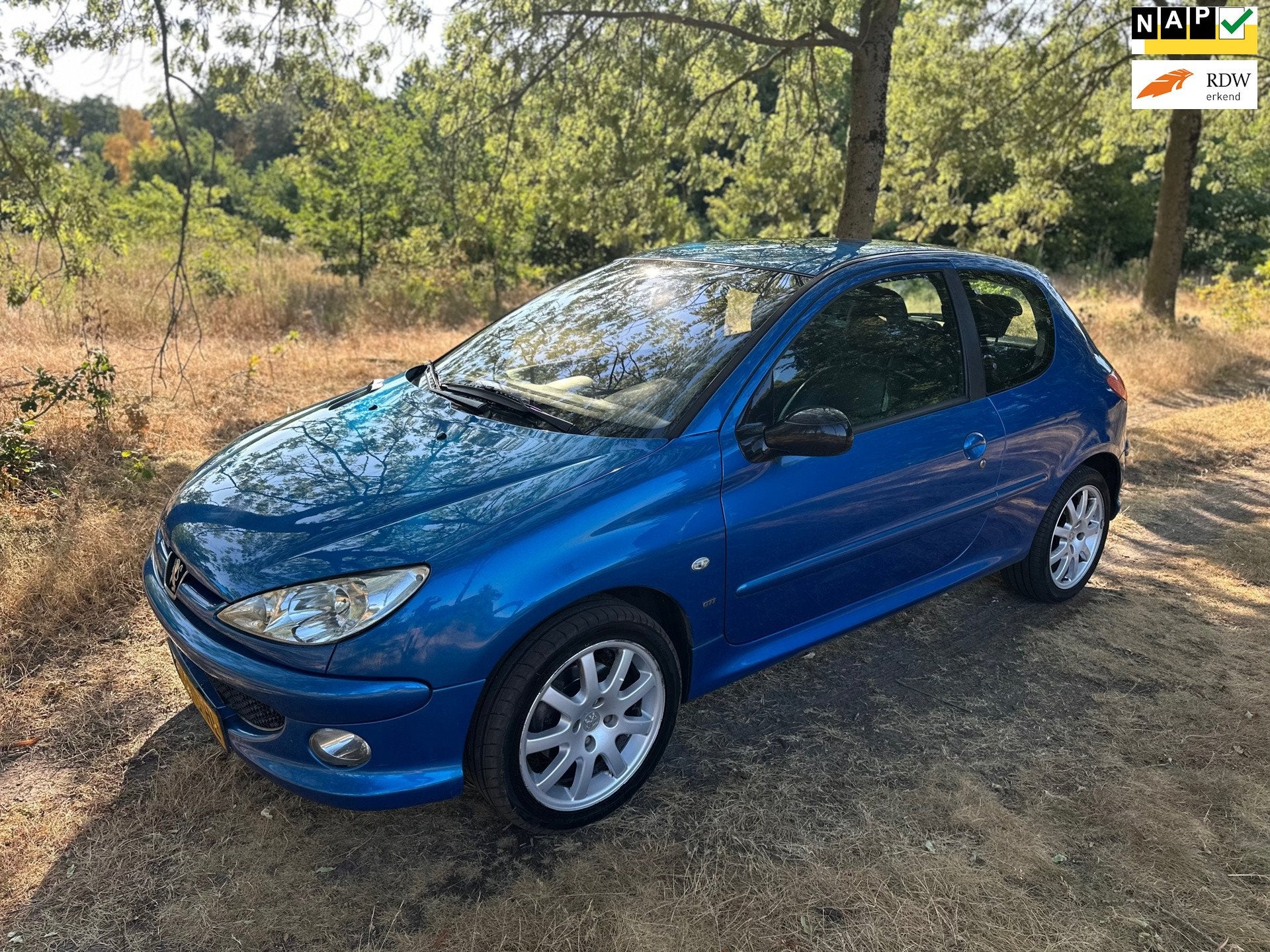 Peugeot 206 2.0-16V GTI APK 18-02-2027, Auto's, 1025 kg, 136 pk, 4 cilinders, Blauw