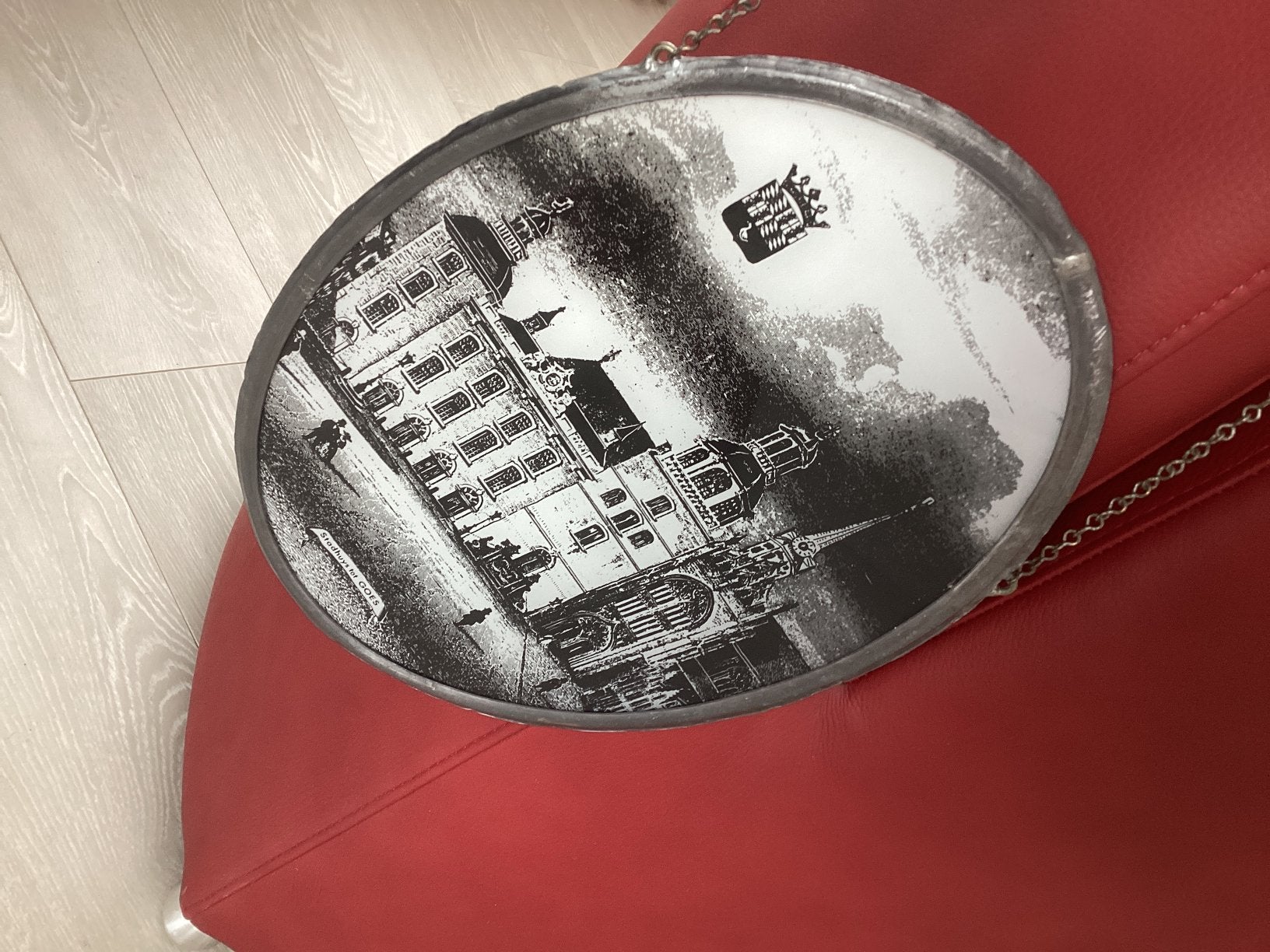 Goes Stadhuis // glas in lood  30.5x21 cm, Ophalen of Verzenden