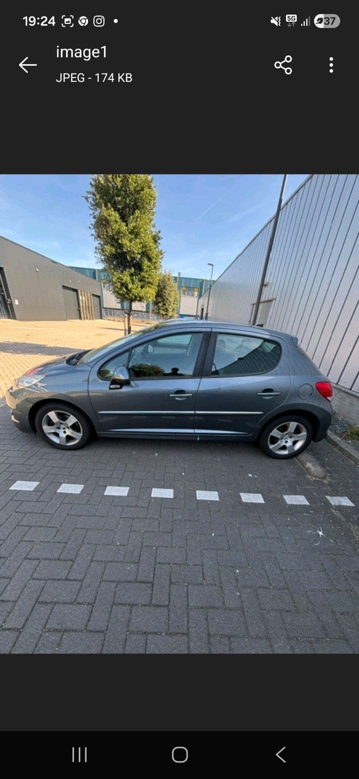 Defecte peugeot 207 1.6 VTI 16V 5DRS 2011 Grijs, Ophalen, Voor, Peugeot, Bumper