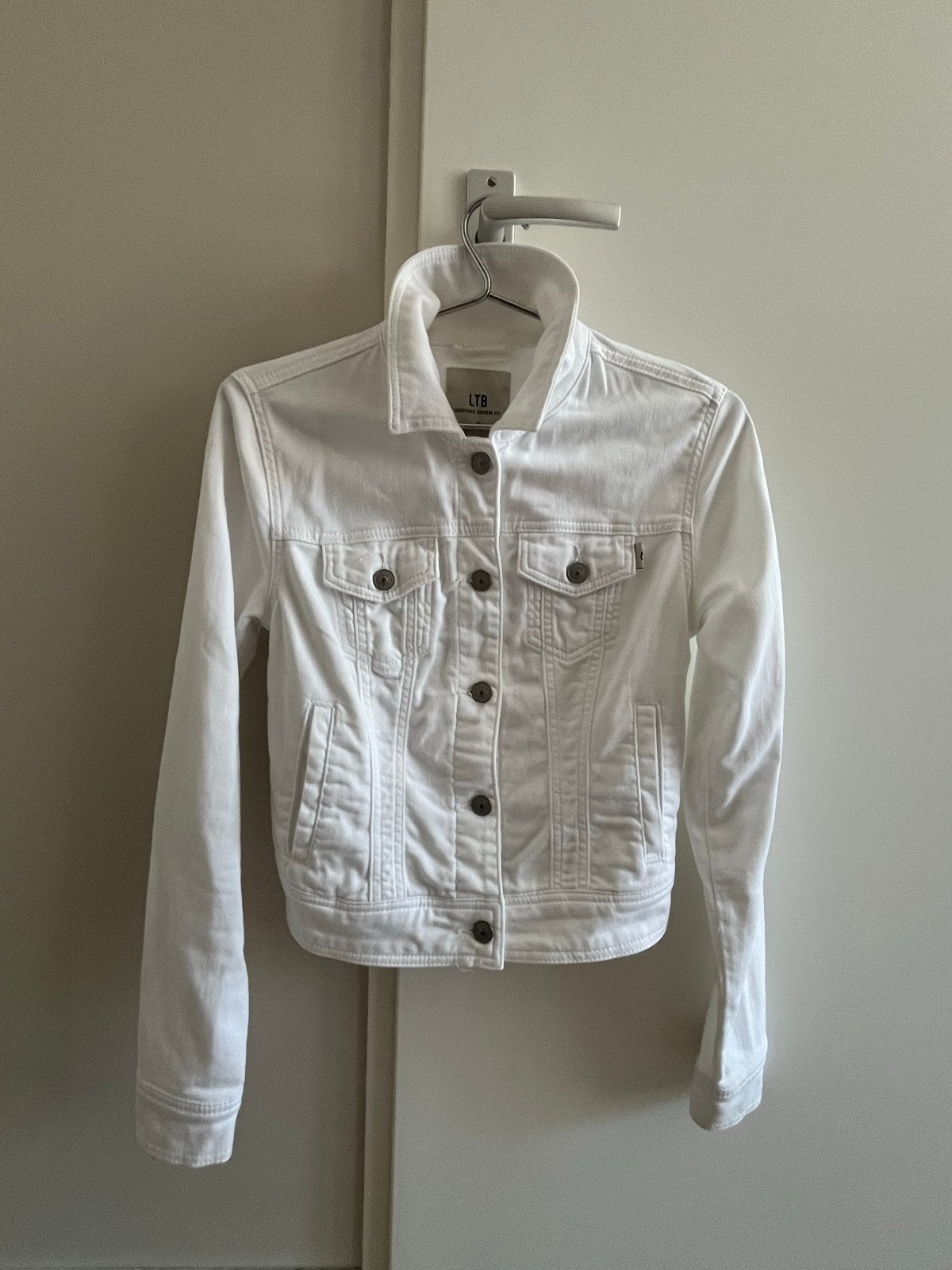 LTB Slim Fit Spijkerjasje Wit - Y2K Stijl - Maat S, Kleding | Dames, Ophalen of Verzenden, Zo goed als nieuw, Maat 36 (S), Wit