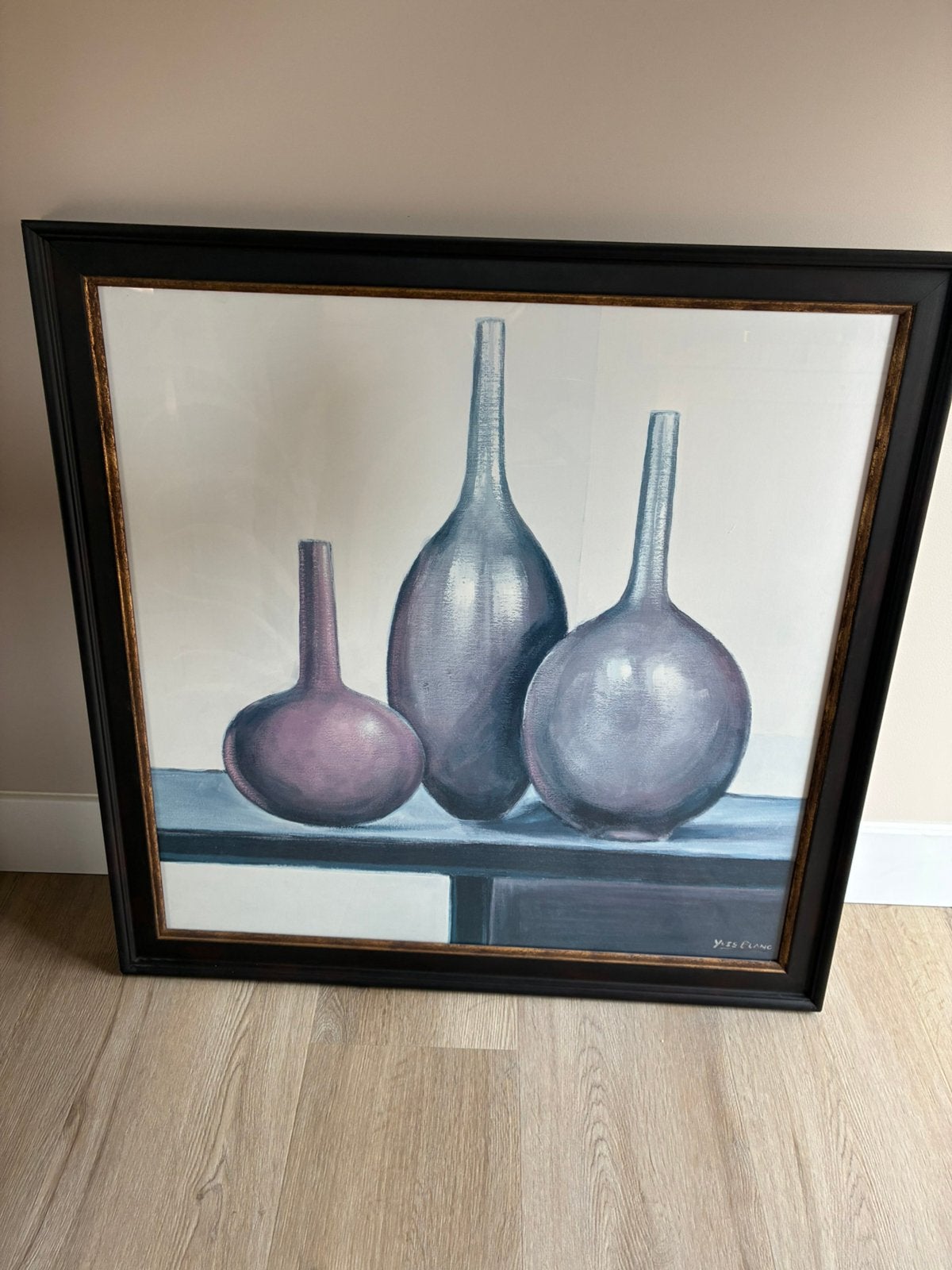 Mooi schilderij van Yves Blanc, Ophalen, Gebruikt, Schilderij, 75 tot 100 cm