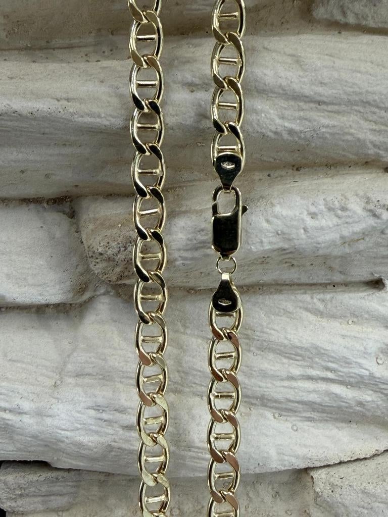 Gouden Fantasie Ketting 14kt, Www.bredajuwelier.nl, Nieuw, Ophalen of Verzenden, Www.bredajuwelier.nl