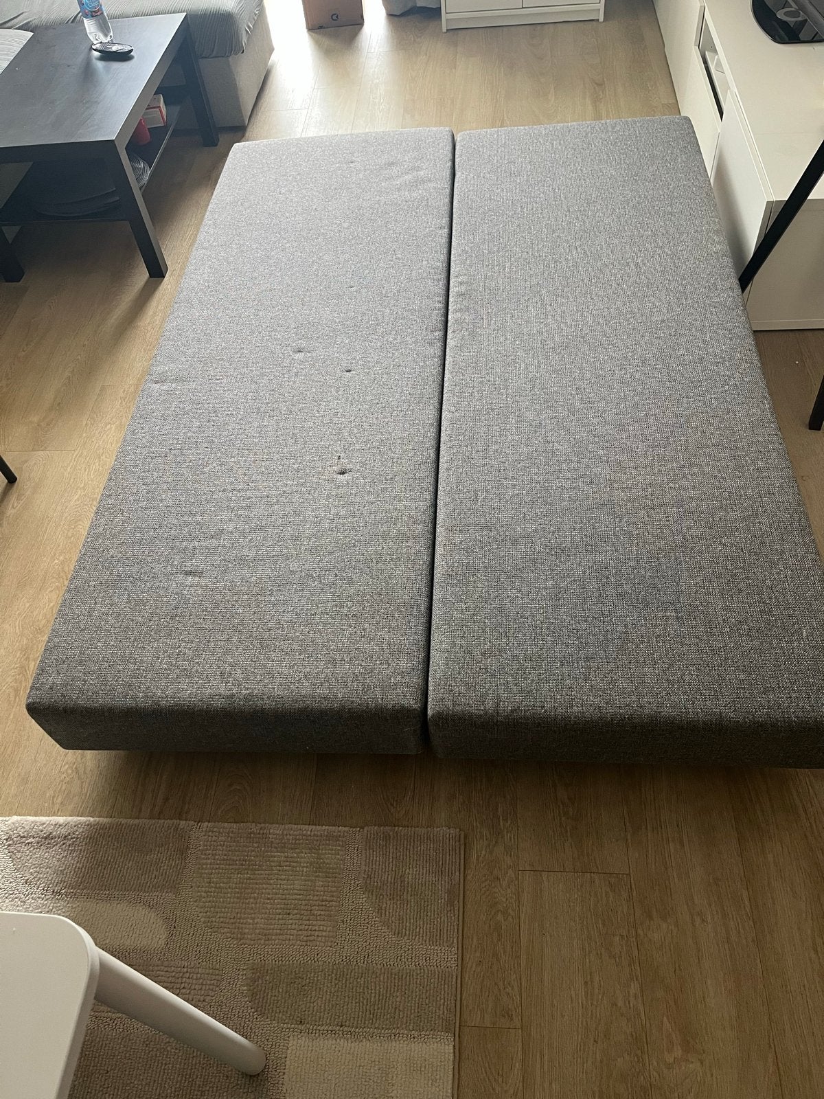 Grijs bedframe - Zo goed als nieuw, Ophalen, Tweepersoons, Zo goed als nieuw, 200 cm