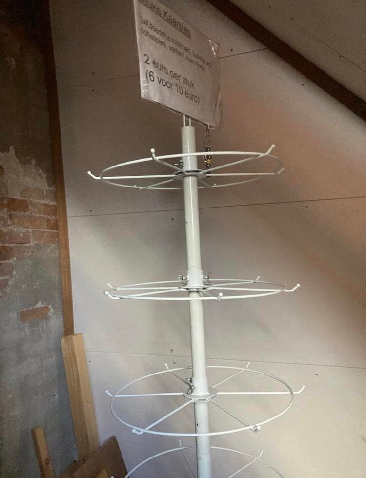 Rond metalen winkelrek, ook handig op markt, Ophalen of Verzenden