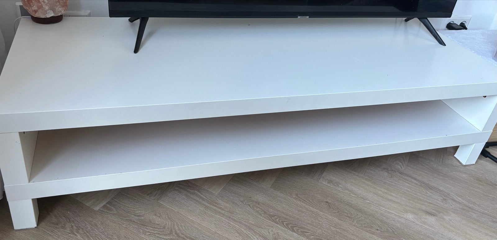 Witte TV-meubel met open vak Ikea, Ophalen, Gebruikt, 150 tot 200 cm, Minder dan 100 cm