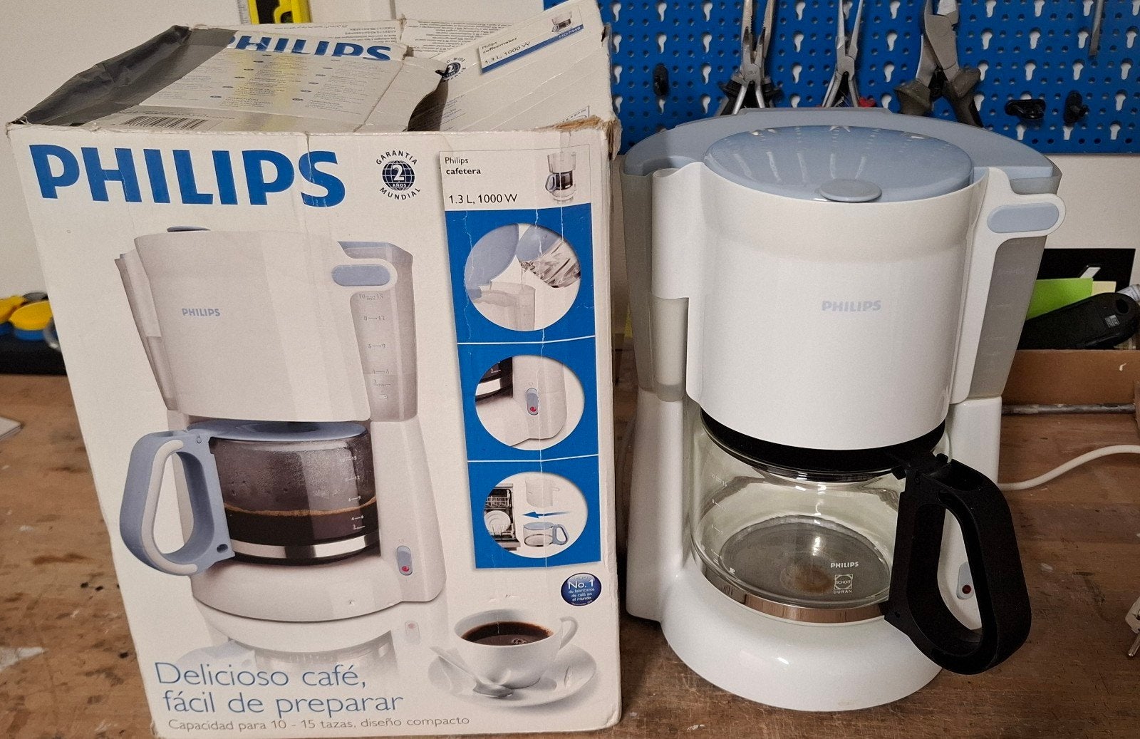 Philips Filter koffiemachine, 10 kopjes of meer, Ophalen of Verzenden, Koffiemachine, Gemalen koffie