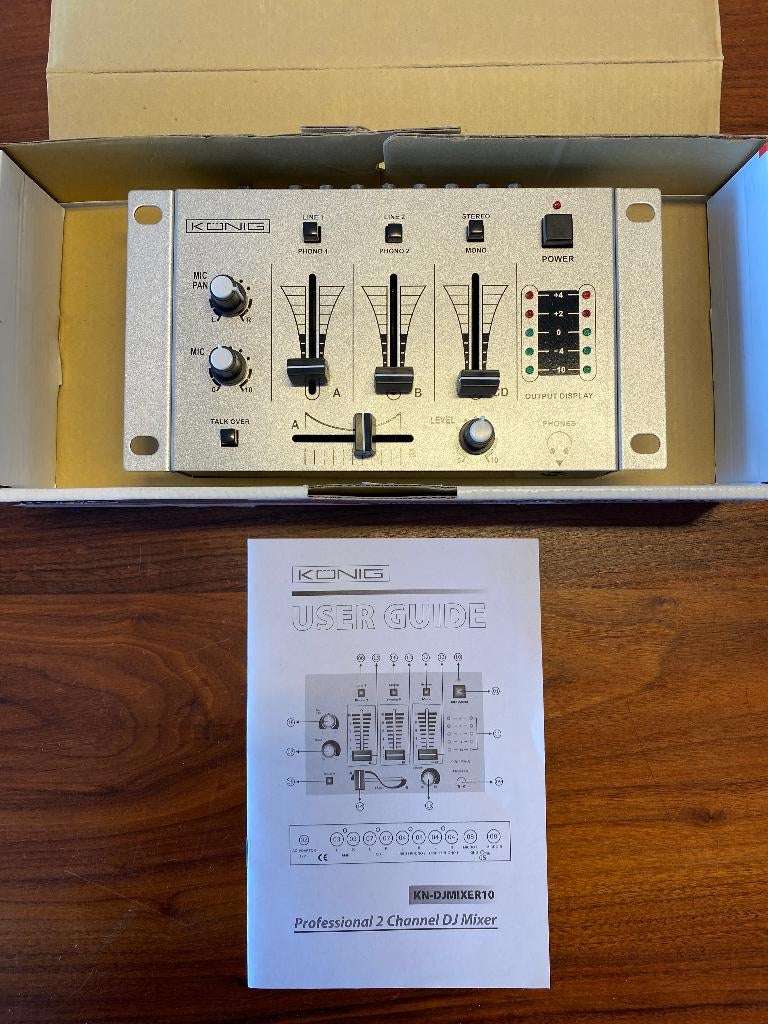 Konig KN-DJMixer10 Mengpaneel, Muziek en Instrumenten, Mengpanelen, Ophalen of Verzenden, Nieuw, Minder dan 5 kanalen, Microfooningang