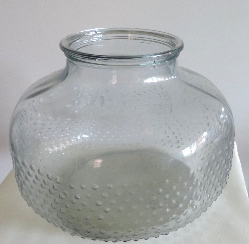 grote vaas, octogonaal (8-kantig), Huis en Inrichting, Woonaccessoires | Vazen, 24 cm, Gebruikt, Transparant, Ophalen of Verzenden