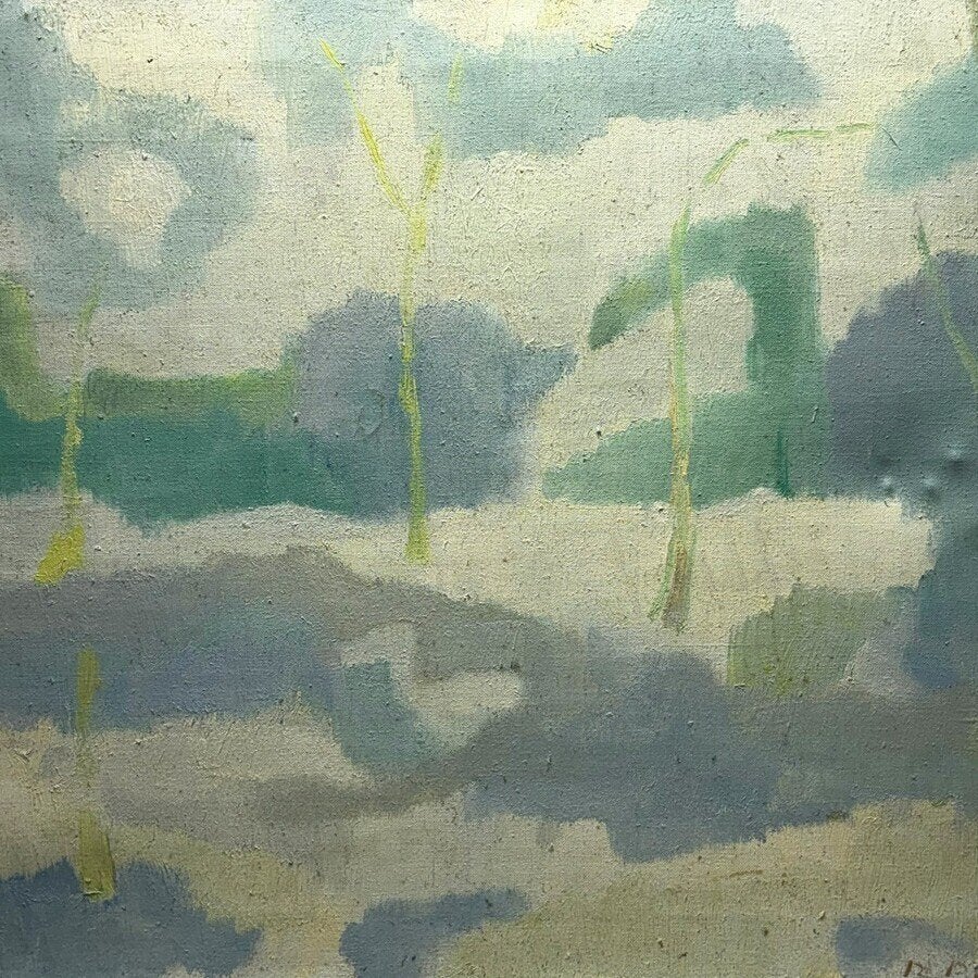 Rudi Polder, Olieverfschilderij met landschap, Ophalen of Verzenden