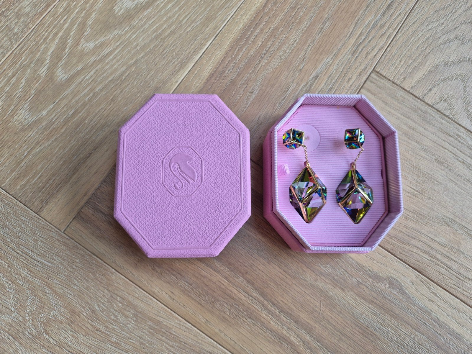 Swarovski oorbellen met kristallen, Met kristal, Overige materialen, Hangers, Ophalen of Verzenden