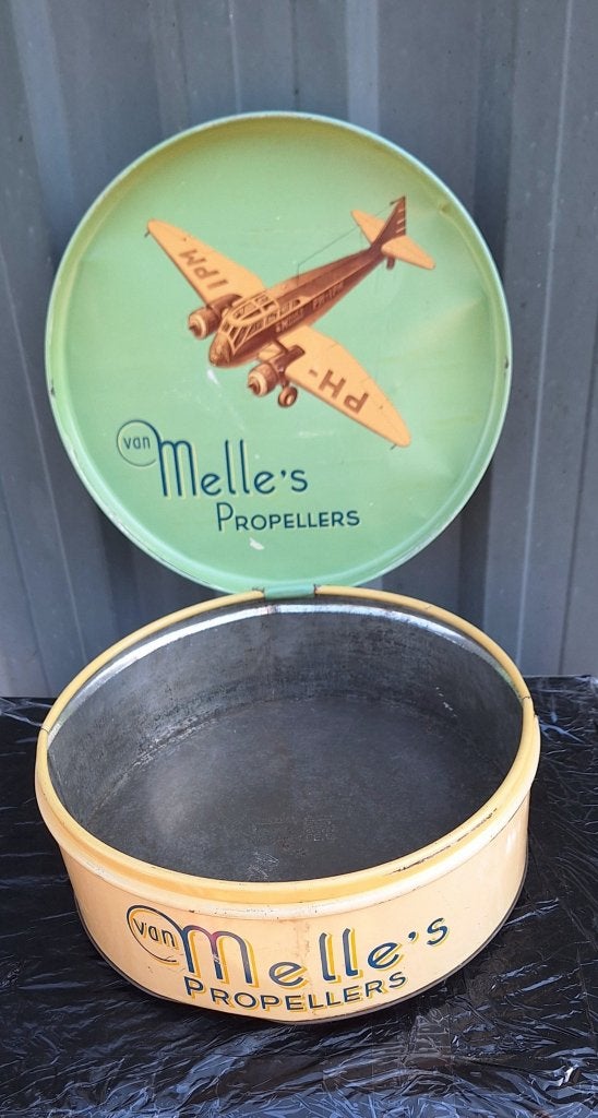 Zeldzaam antiek toonbank blik van Van Melle's Propellers🍬🧇, Ophalen of Verzenden, Gebruikt, Overige, Overige merken