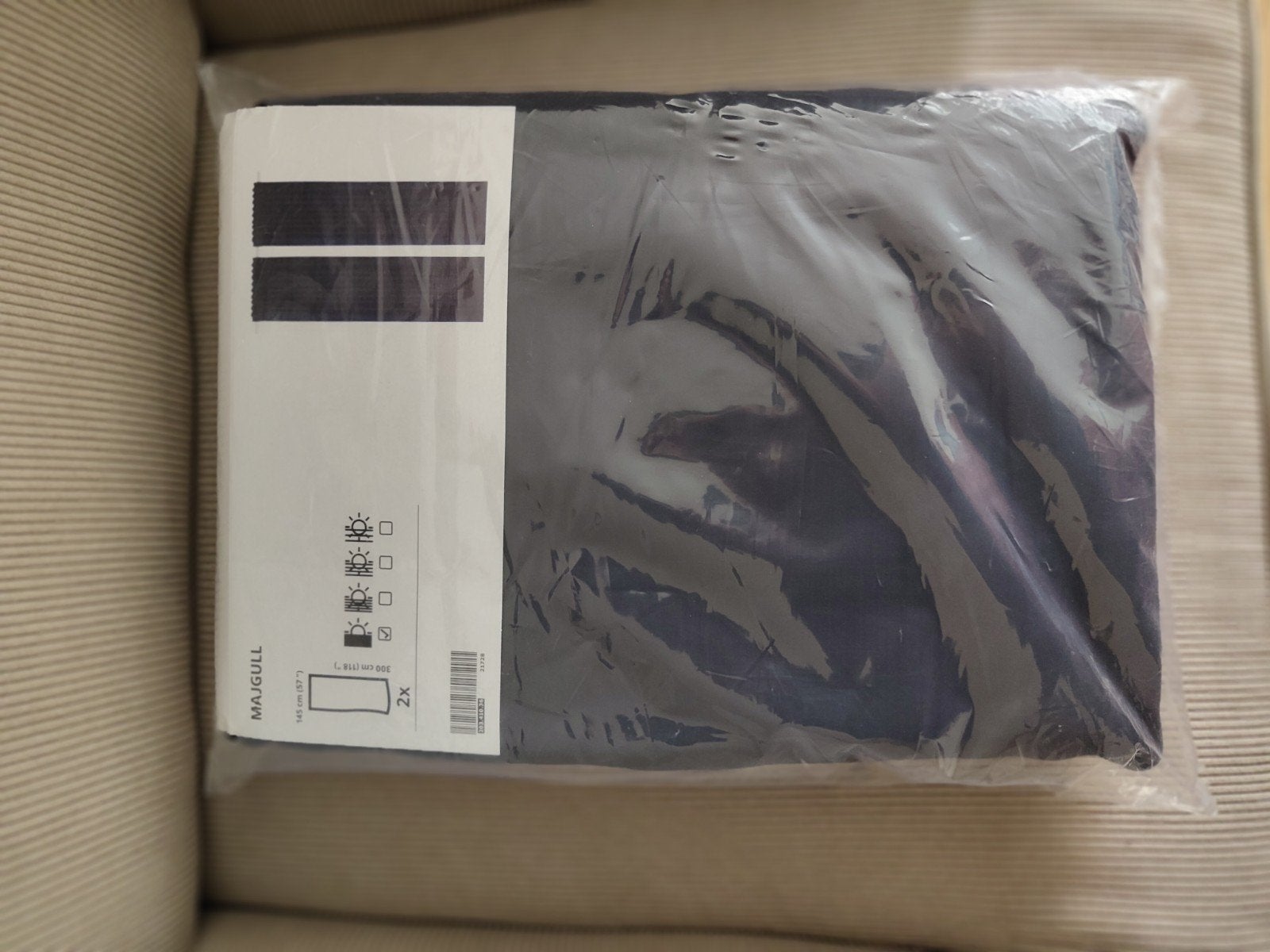 IKEA MAJGULL Verduisterende Gordijnen - Donkerblauw145x300cm, 300 cm, Blauw, Ophalen of Verzenden, Polyester