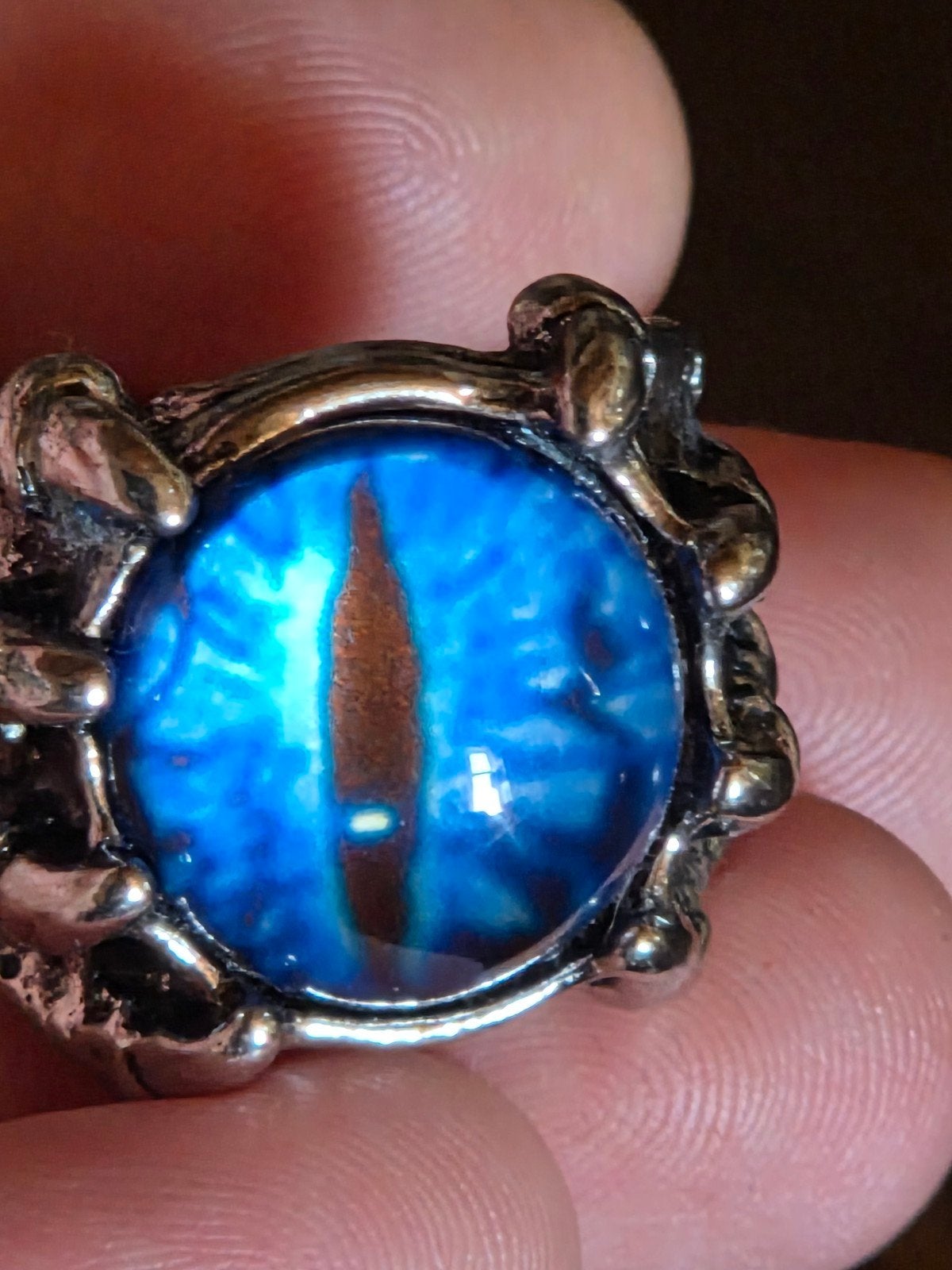 Drakenoog Ring - Verstelbaar, Maat 19, Sieraden, Tassen en Uiterlijk, Ringen, 19 tot 20, Ophalen of Verzenden, Zo goed als nieuw