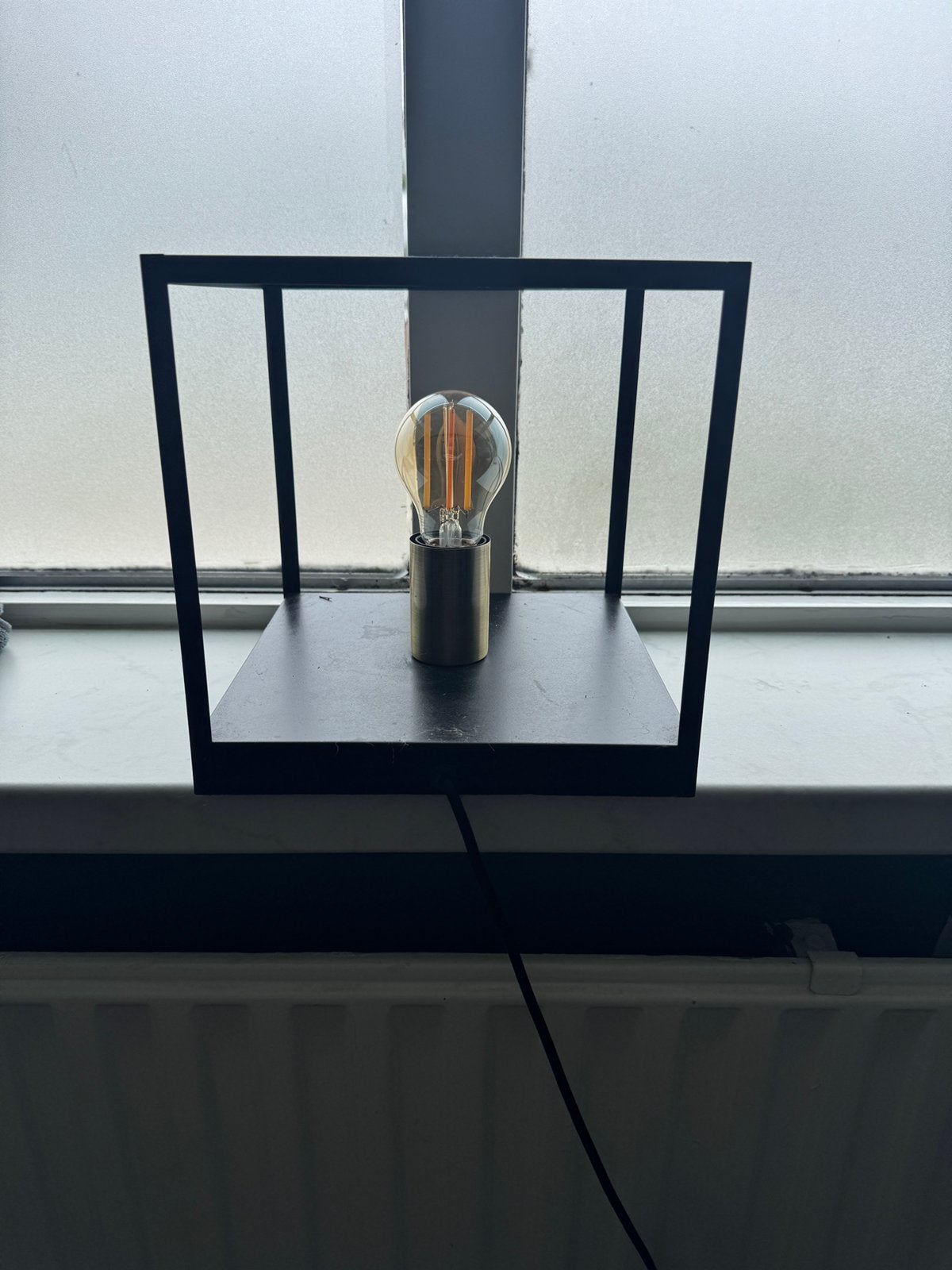 zwarte lamp, Huis en Inrichting, Ophalen, Zo goed als nieuw