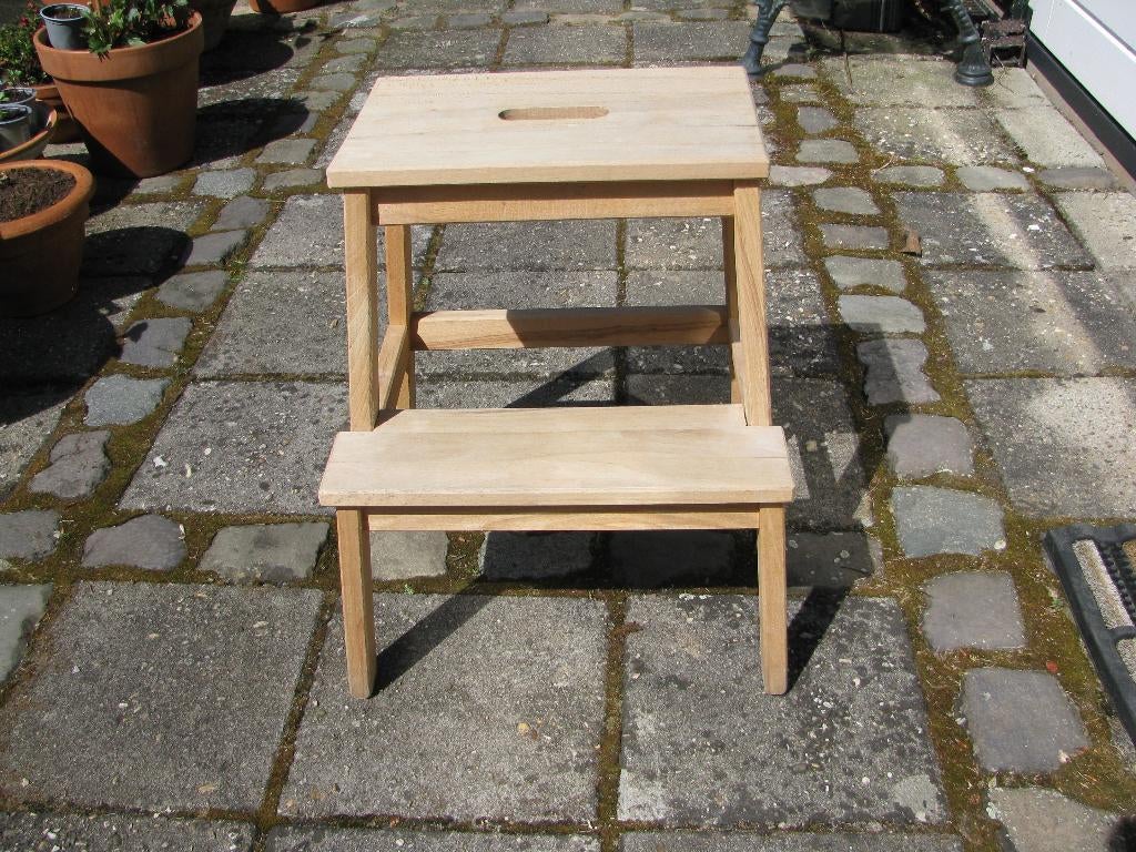 Vintage  Bekväm kruk sterk BEUKENHOUT opstapje keukentrapje., Ophalen, Gebruikt, Hout