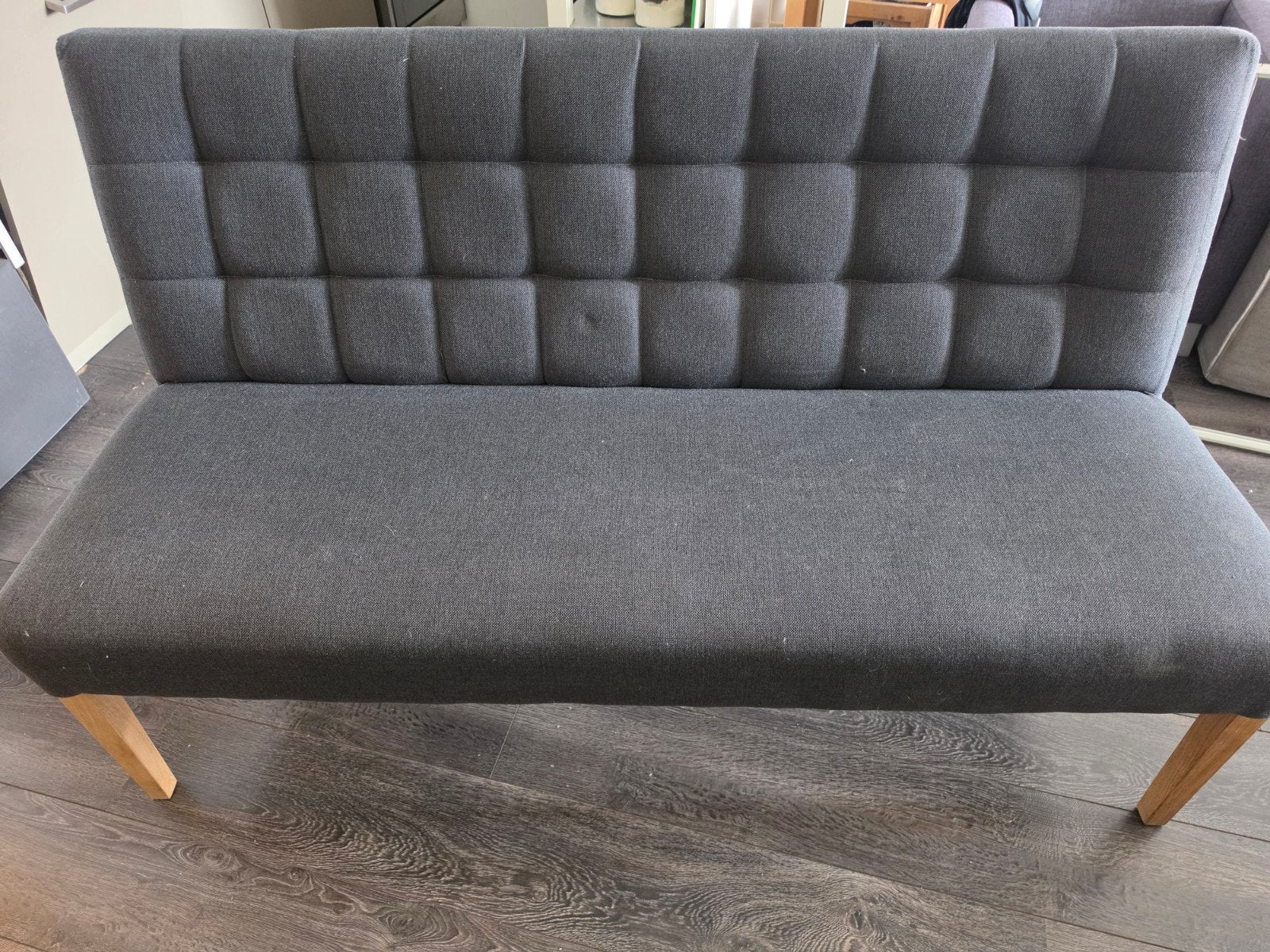 Woood eettafel bankje., Ophalen, Tweepersoons, 75 tot 100 cm, Zo goed als nieuw