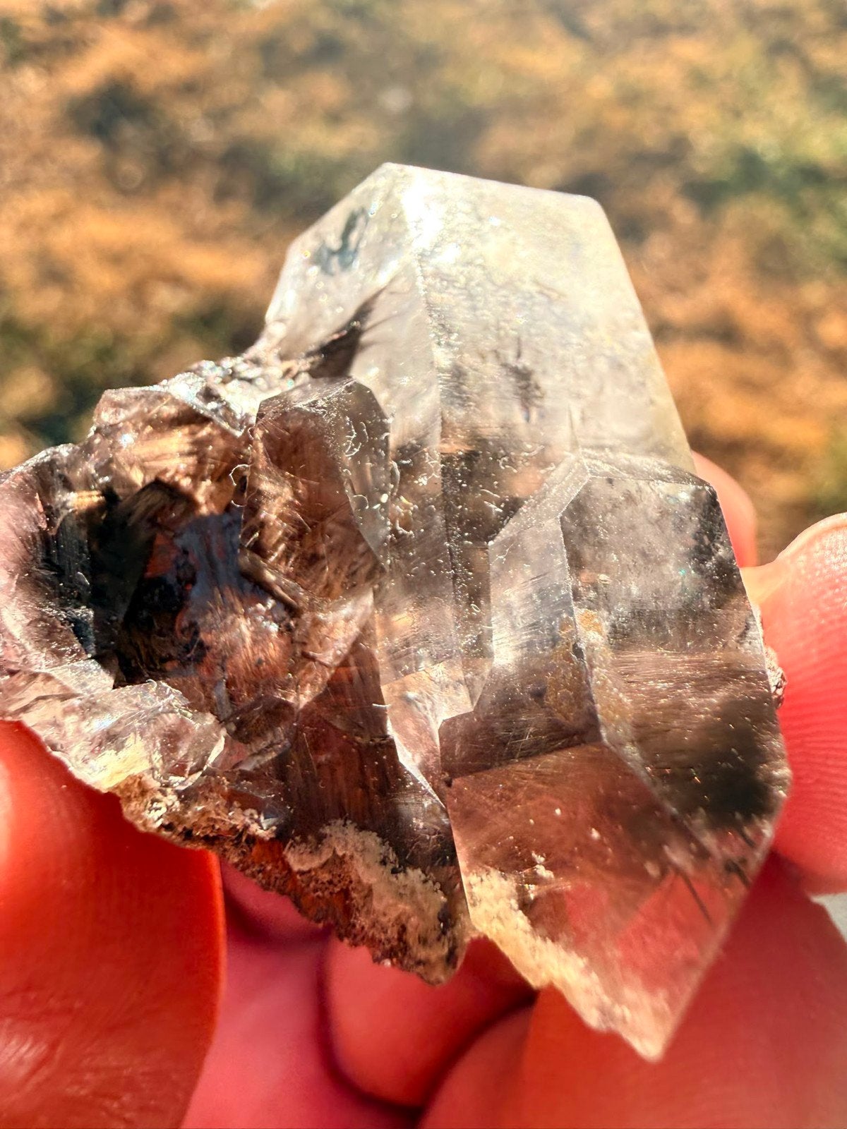 Brokiet en Kwarts Kristal Cluster - N412 uit Pakistan, Ophalen of Verzenden