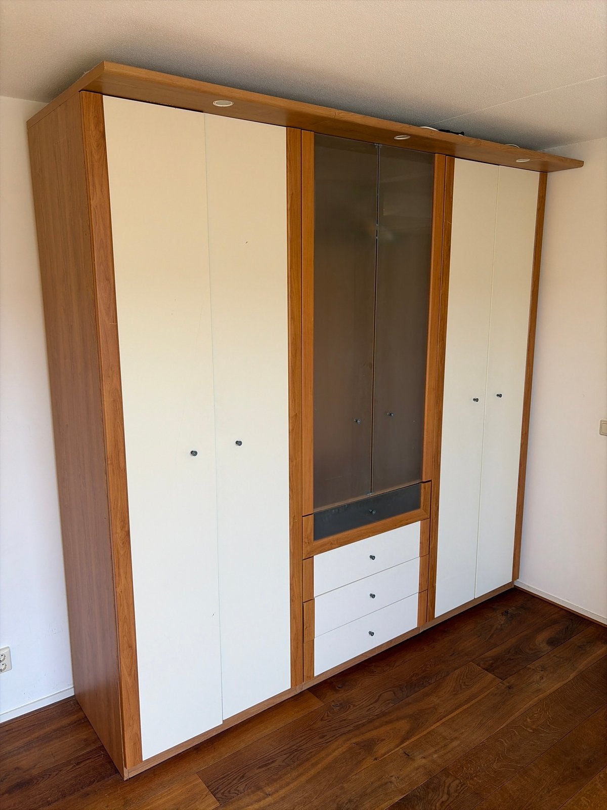 Grote IKEA kledingkast met lades, planken en hangdelen, Huis en Inrichting, Ophalen, Gebruikt, 200 cm of meer, Met lade(s)