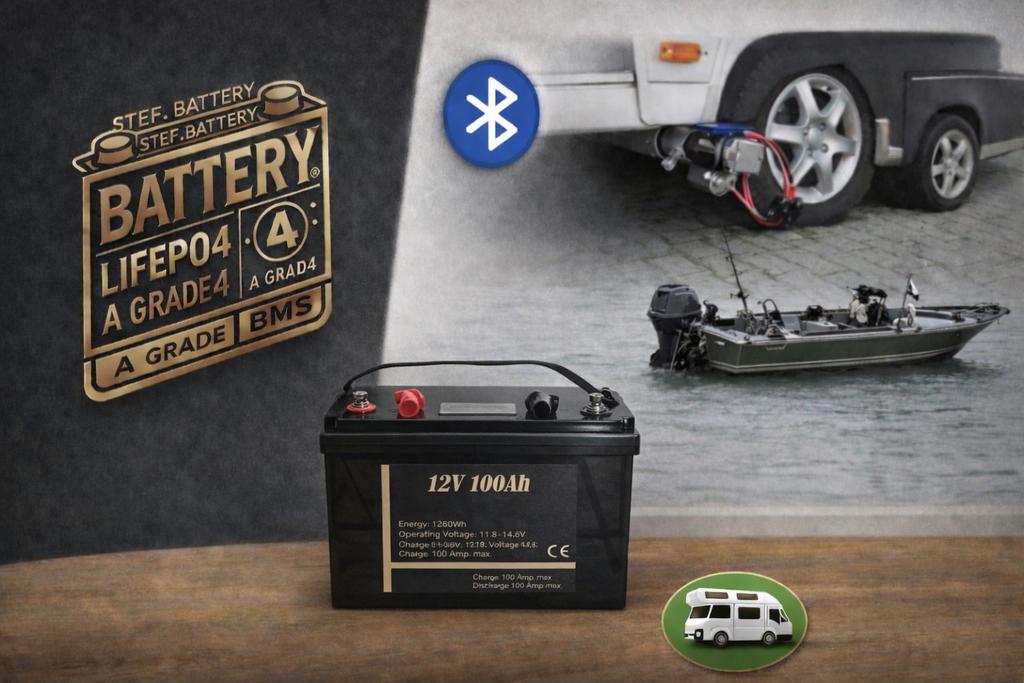 Lithium accu’s 12 Volt109 Ah met BMS garantie Bluetooth, Ophalen of Verzenden, Nieuw