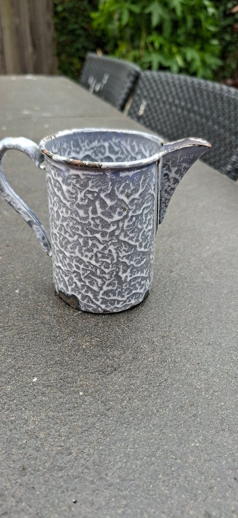 Grijs gewolkt melkkannetje, Ophalen of Verzenden