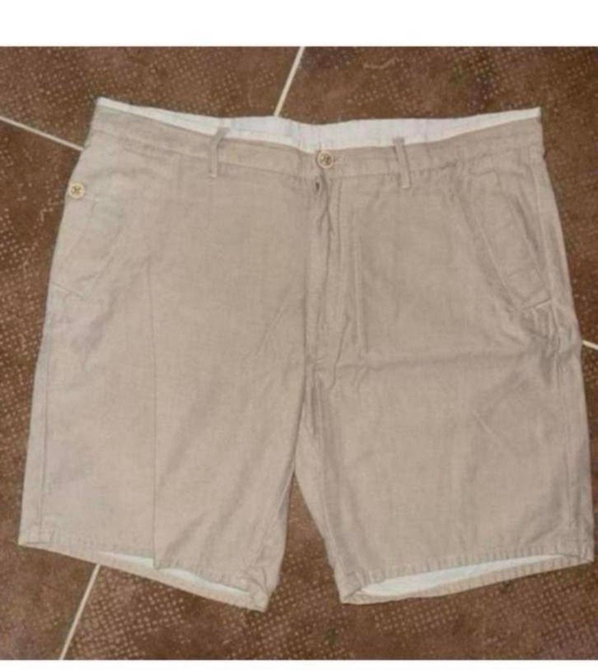 Massimo Dutti Heren Korte Broek Maat 46/L Beige, Ophalen of Verzenden, Zo goed als nieuw, Maat 52/54 (L), Beige