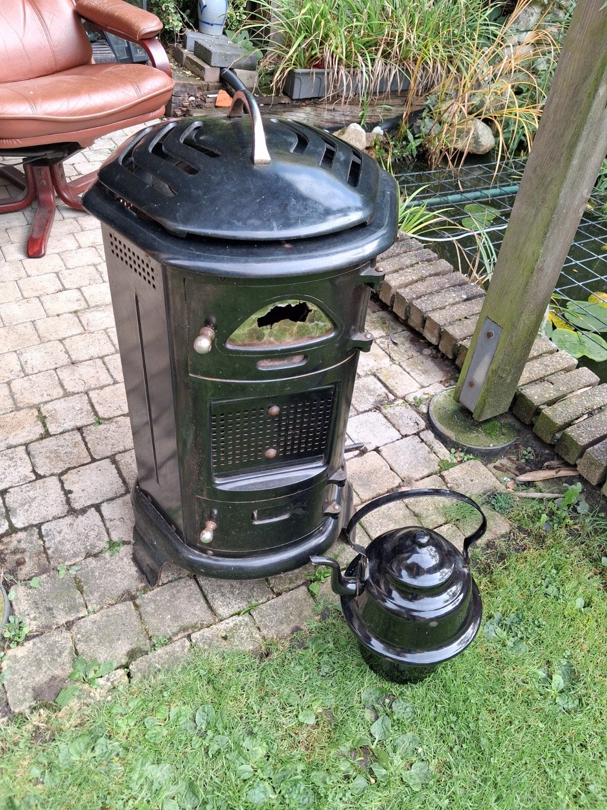 gietijzeren haard houtkachel kolenkachel tromp 45, Huis en Inrichting, Ophalen, Gebruikt, Hout, Houtkachel