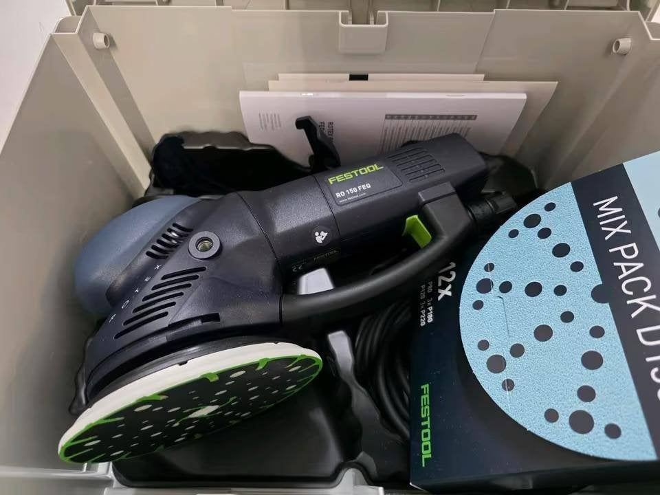 Festool Rotex 150 + Festool systainers schuurpapier