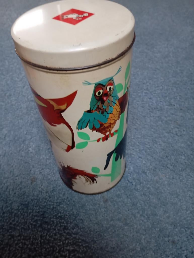 Vintage Fabeltjes Krant Beschuit Blik Verkade, Ophalen of Verzenden, Gebruikt, Koek(jes), Verkade