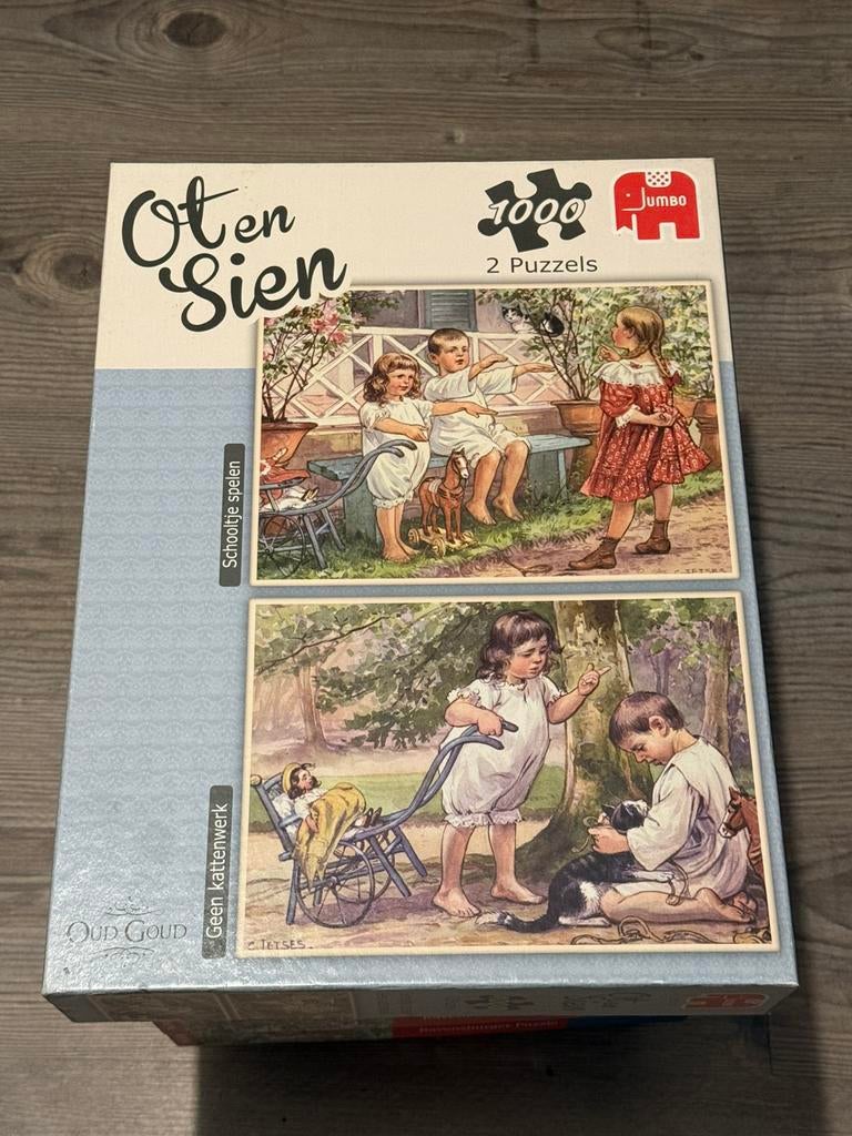 Jumo Ot en Sien puzzels 2x 1000 stukjes, Ophalen of Verzenden, 500 t/m 1500 stukjes, Zo goed als nieuw