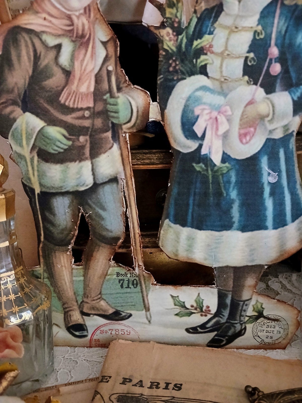 🌲 2 Victoriaanse kindjes met prikslee 🌲, Verzenden, Nieuw