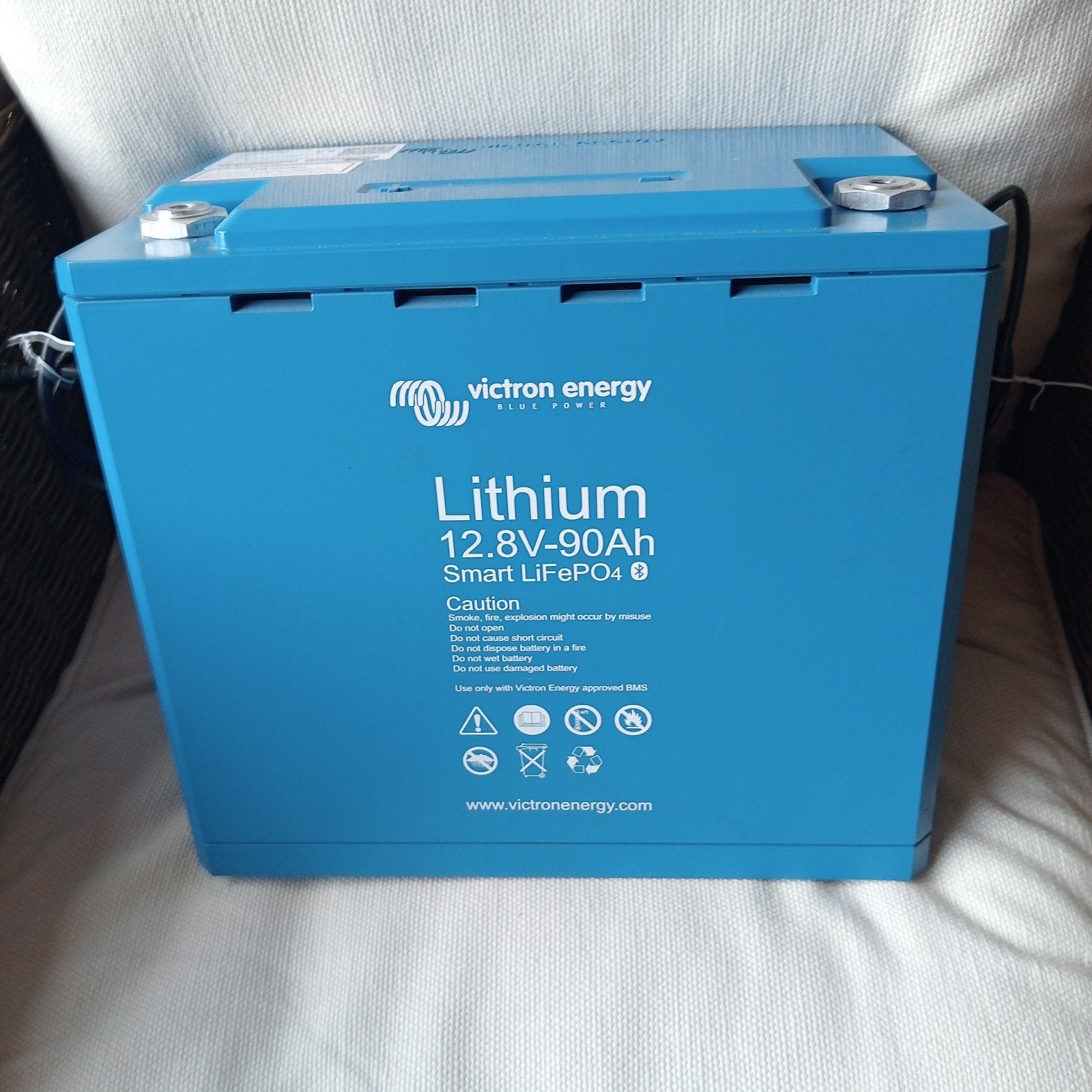 Victron Energy Lithium 12.8V-90Ah Smart LiFePO4 Accu, Caravans en Kamperen, Ophalen, Gebruikt
