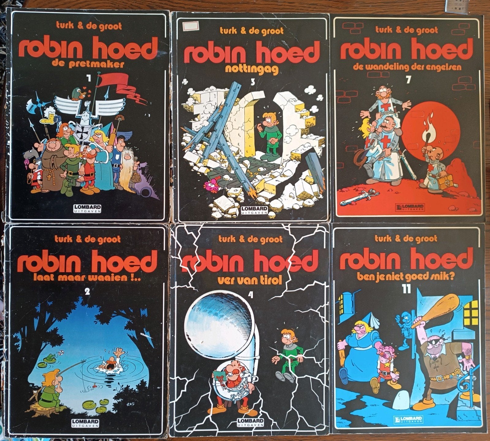 Robin Hoed - 6 strips door Turk & de Groot (diverse nrs), Gelezen, Ophalen of Verzenden, Turk & De Groot, Meerdere stripboeken